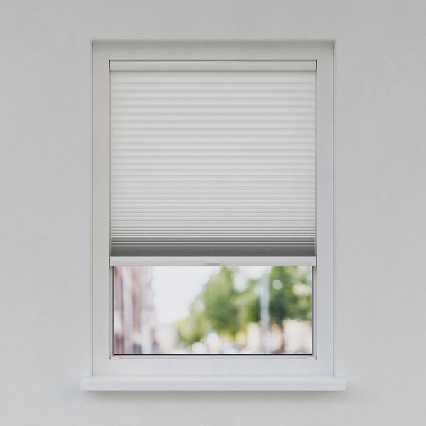 Honingraat Plisségordijn - Ingespannen - Verkeerswit