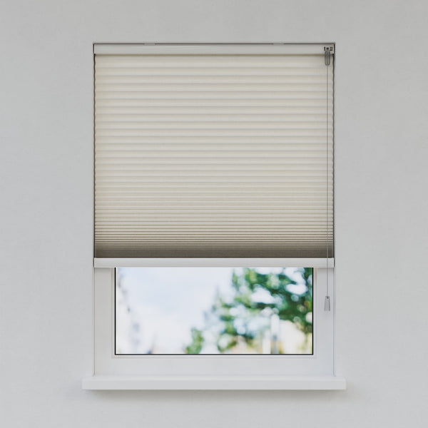 Honingraat Plisségordijn - Vrijhangend - Kiezelgrijs