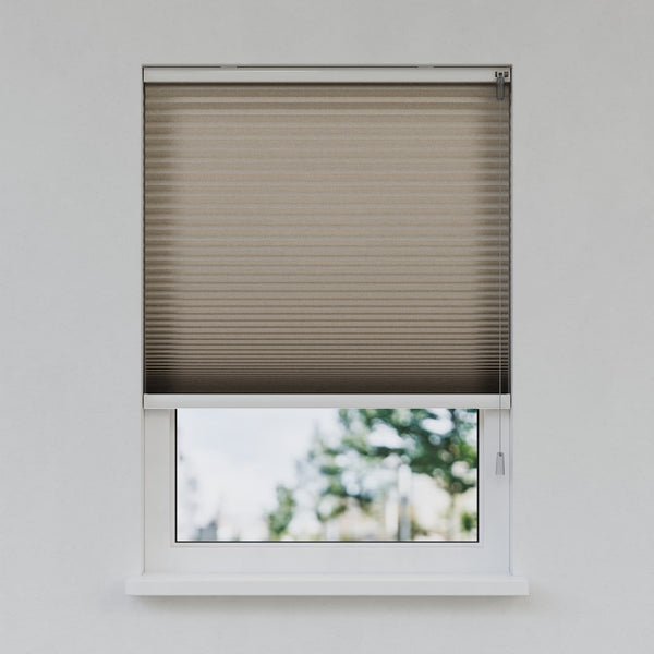 Honingraat Plisségordijn - Vrijhangend - Linnenbeige