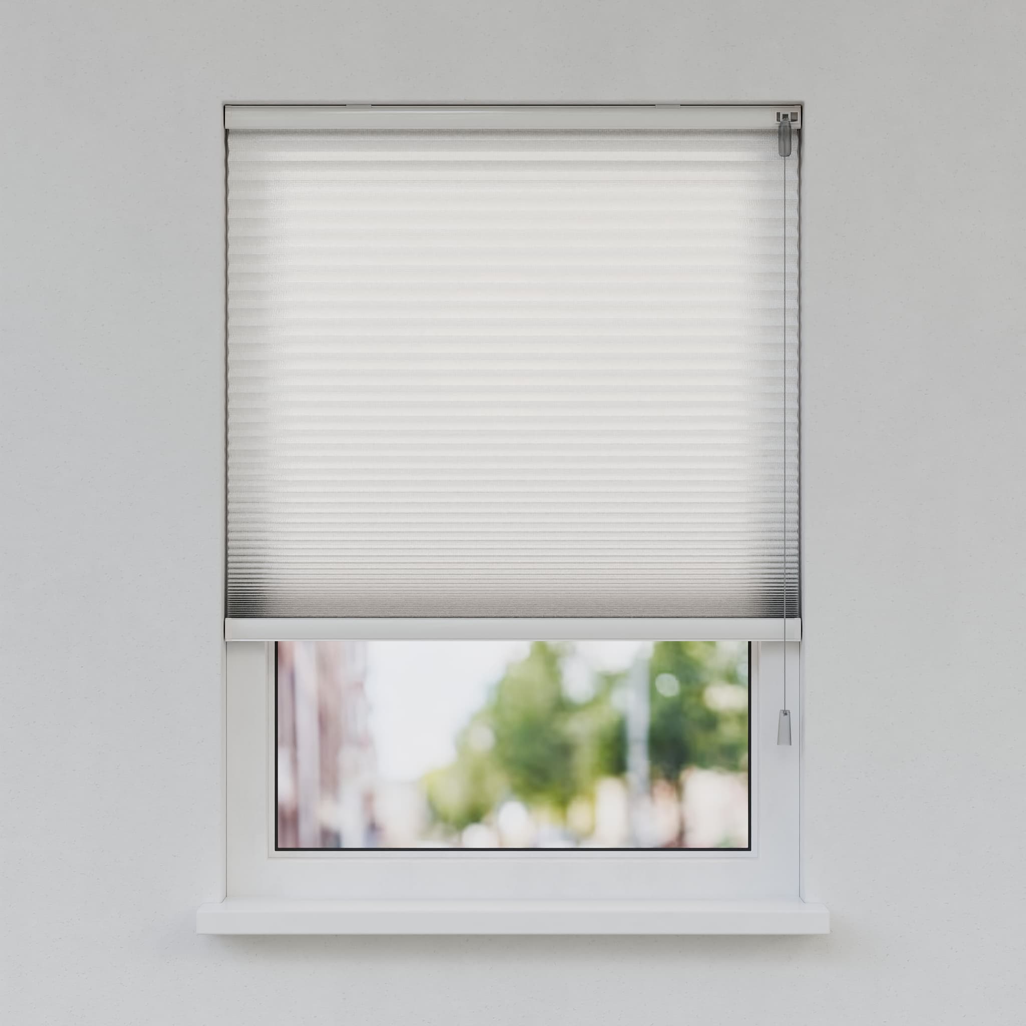 Plisségordijn Standaard Raam - Lichtdoorlatend - Mistwit