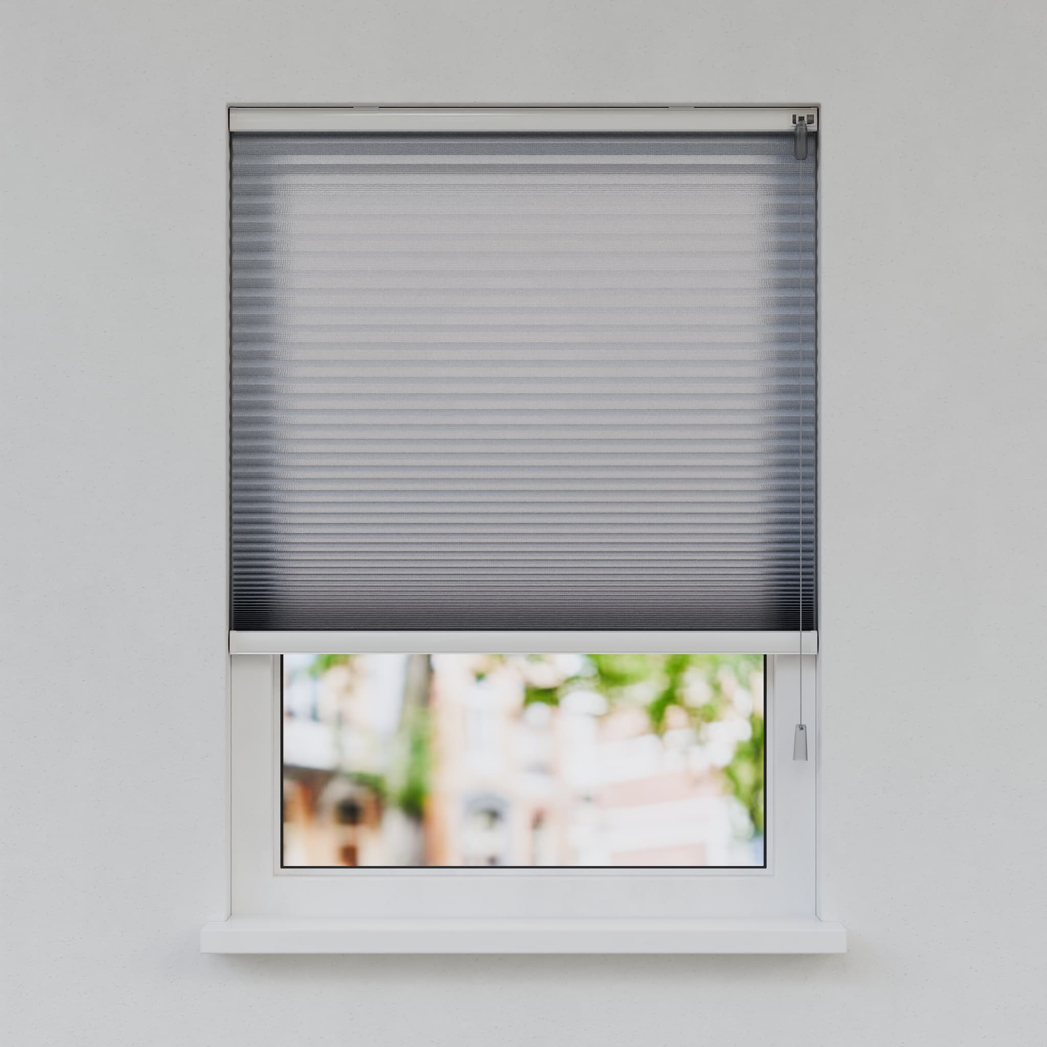Plisségordijn Standaard Raam - Lichtdoorlatend - Lichtgrijs