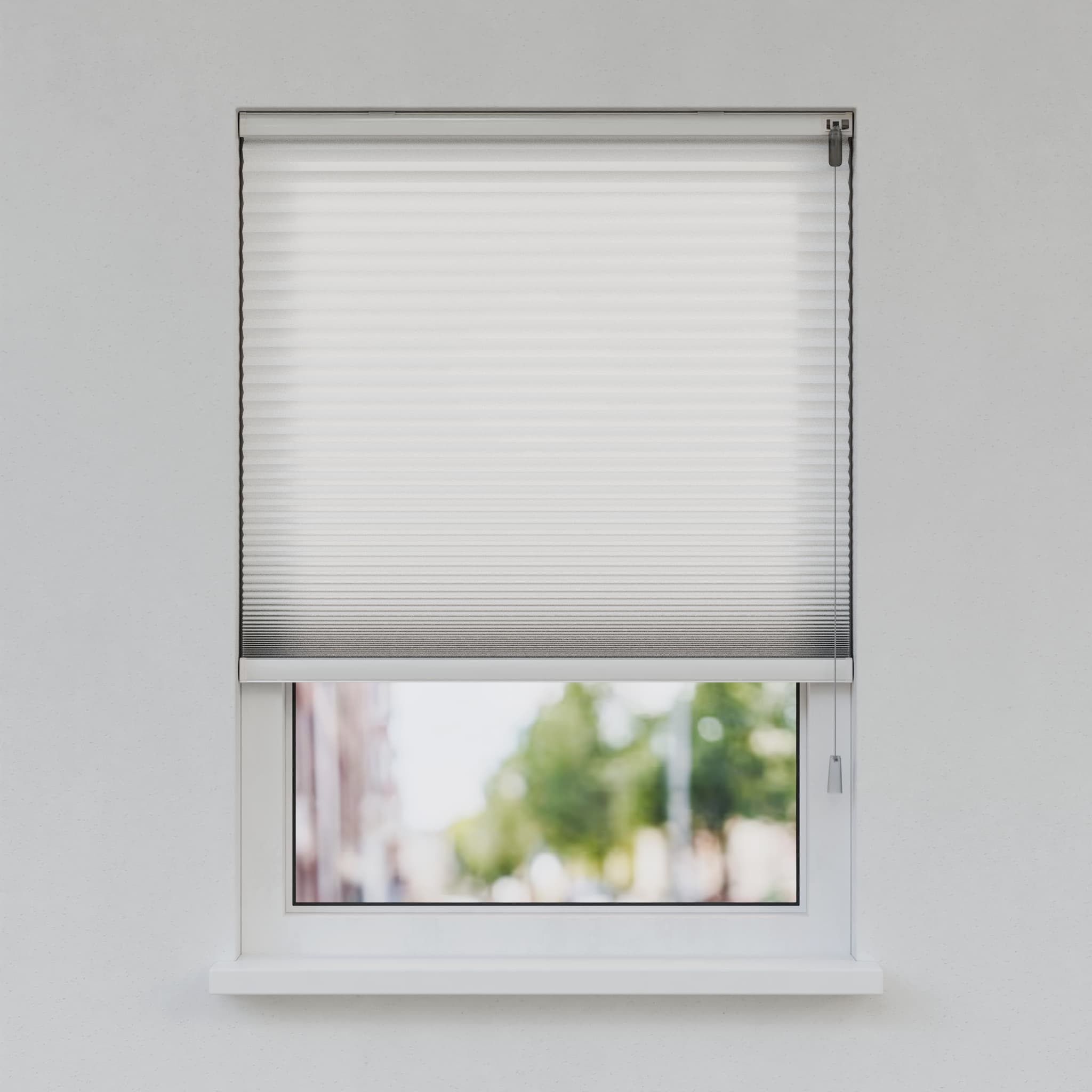 Plisségordijn Standaard Raam - Lichtdoorlatend - Sneeuwwit