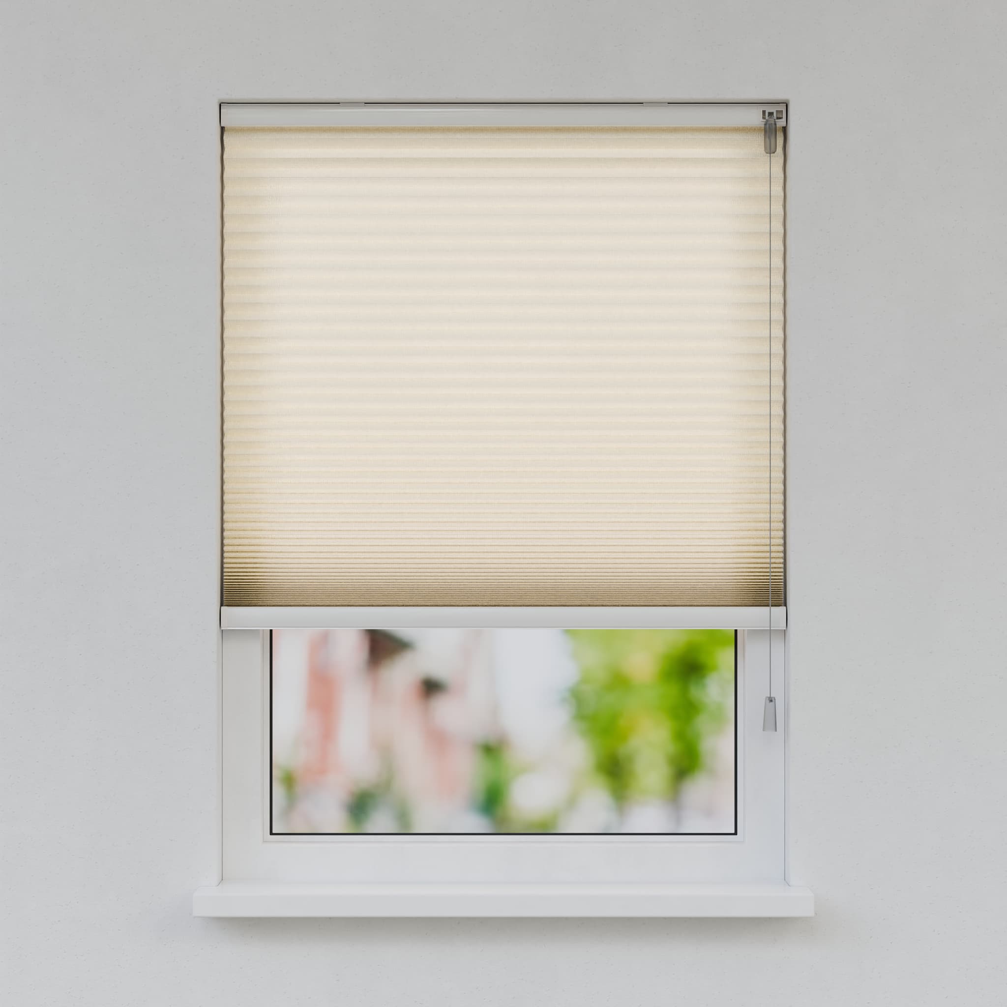 Plisségordijn Standaard Raam - Lichtdoorlatend - Champagnebeige