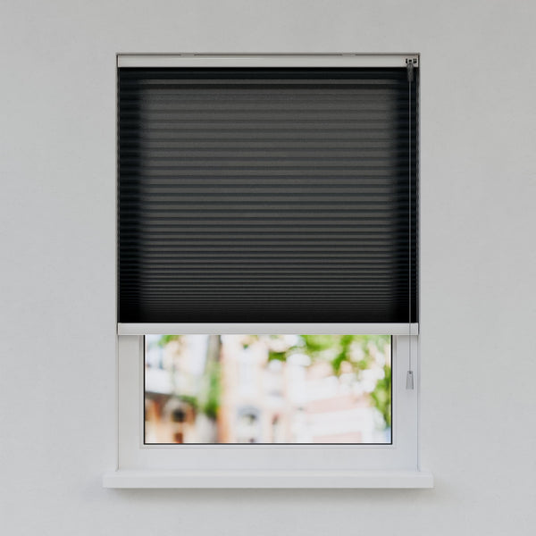 Honingraat Plisségordijn - Vrijhangend - Signaalzwart