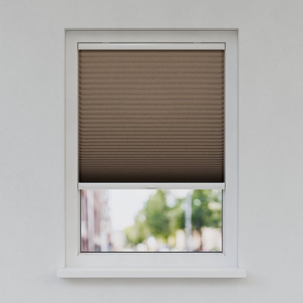 Honingraat Plisségordijn - Ingespannen - Dadelbeige