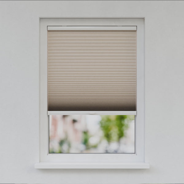 Honingraat Plisségordijn - Ingespannen - Steenbeige