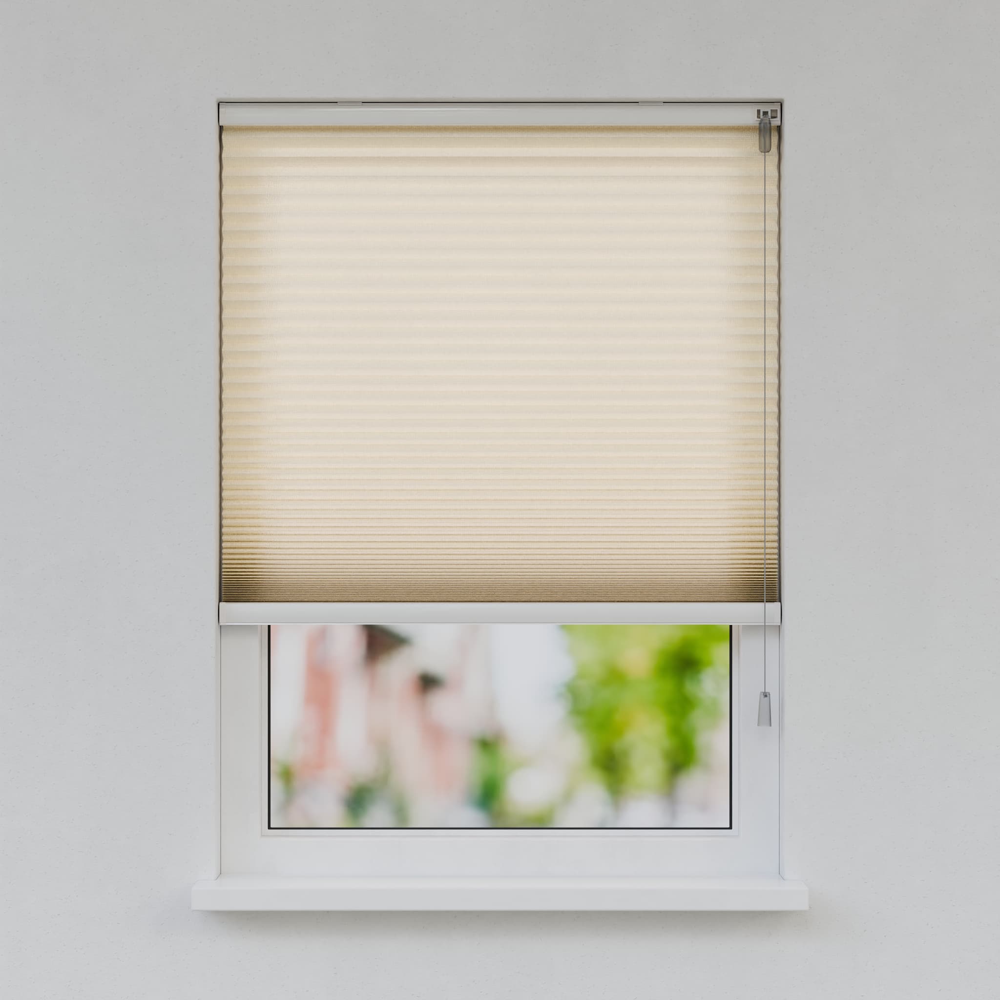 Plisségordijn Standaard Raam - Lichtdoorlatend - Crèmebeige