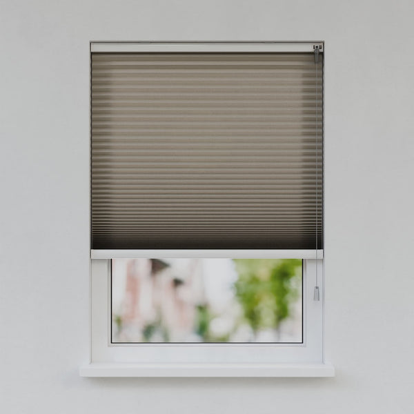 Honingraat Plisségordijn - Vrijhangend - Haverbeige