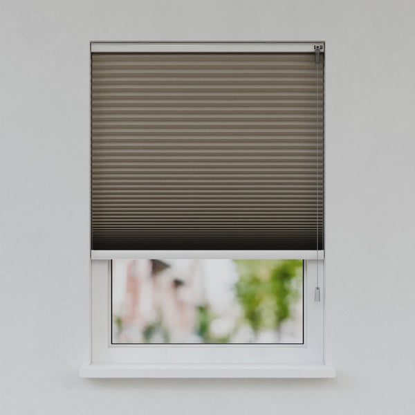 Honingraat Plisségordijn - Vrijhangend - Karamelbeige