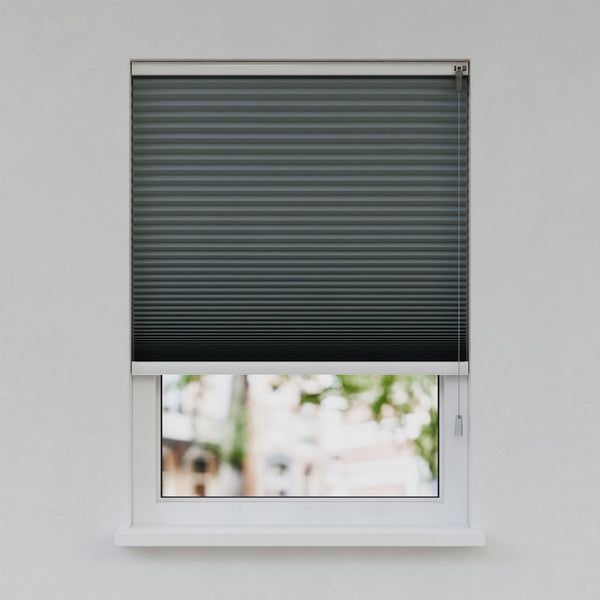 Honingraat Plisségordijn - Vrijhangend - Zwartgrijs