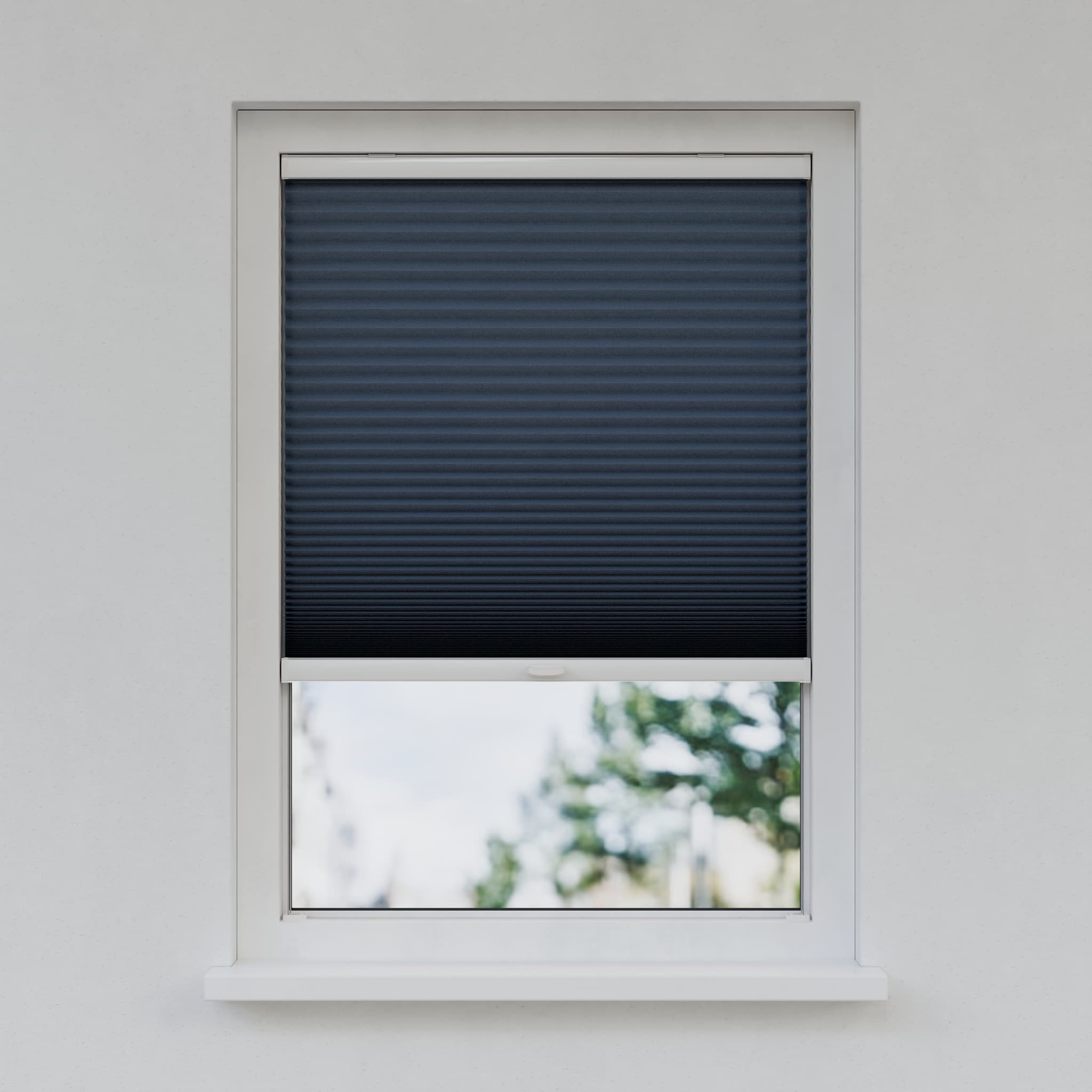 Plisségordijn Draaikiepraam - Lichtdoorlatend - Marineblauw