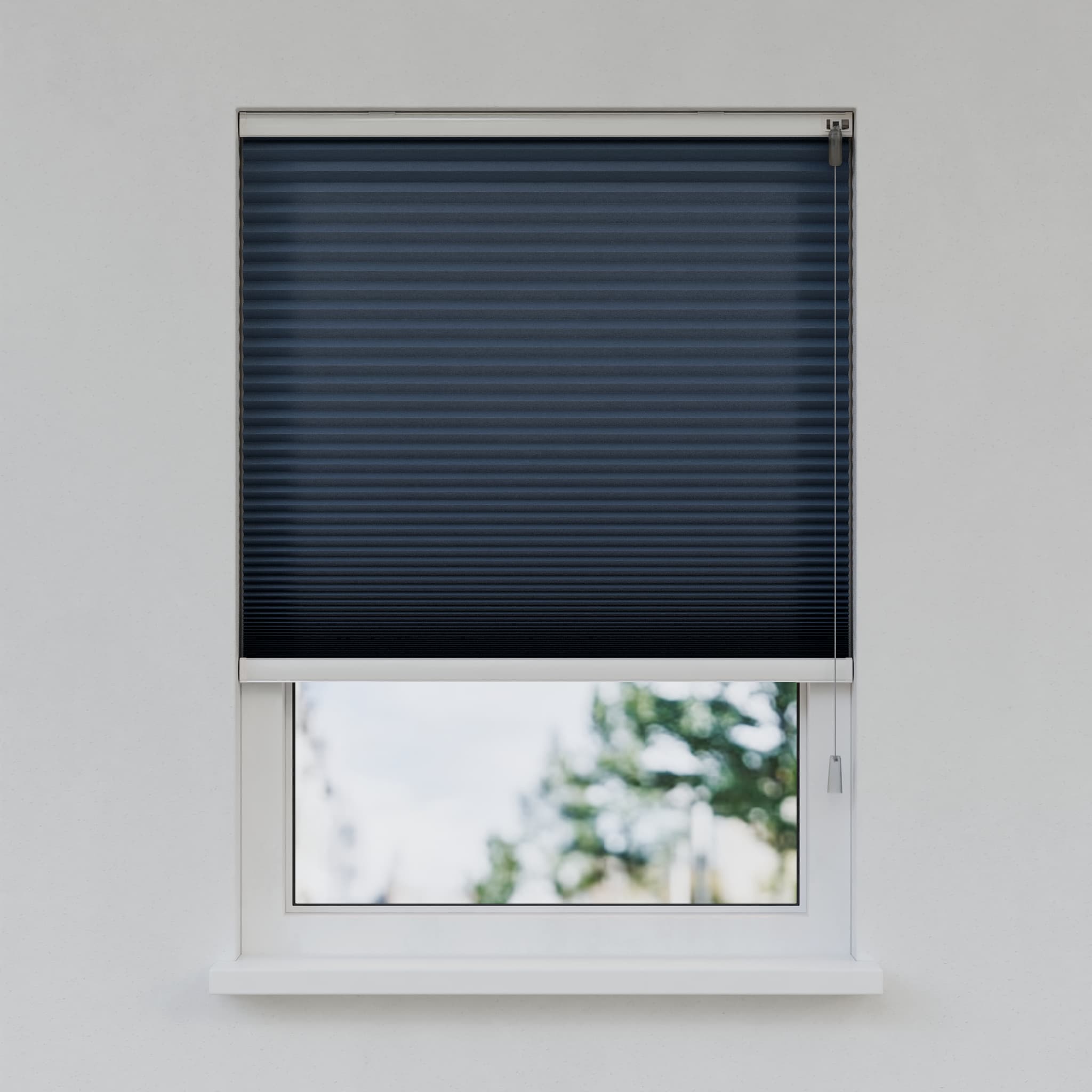 Plisségordijn Standaard Raam - Lichtdoorlatend - Marineblauw