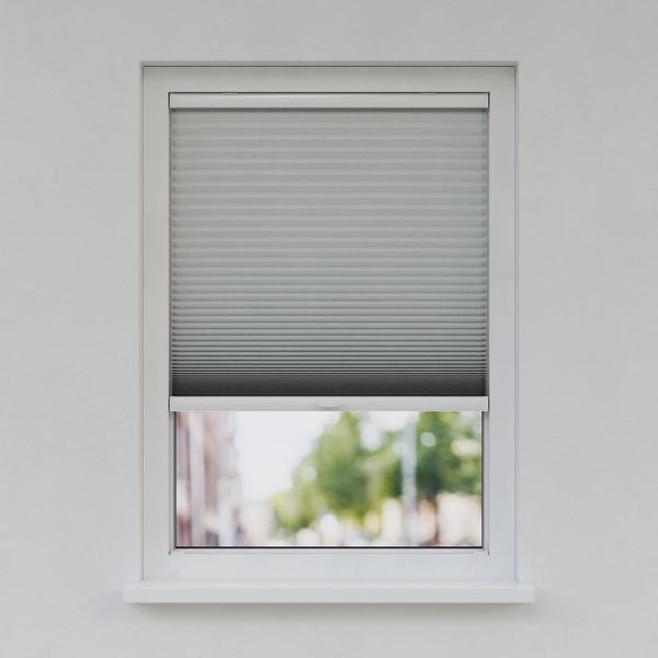 Honingraat Plisségordijn - Ingespannen - Muisgrijs