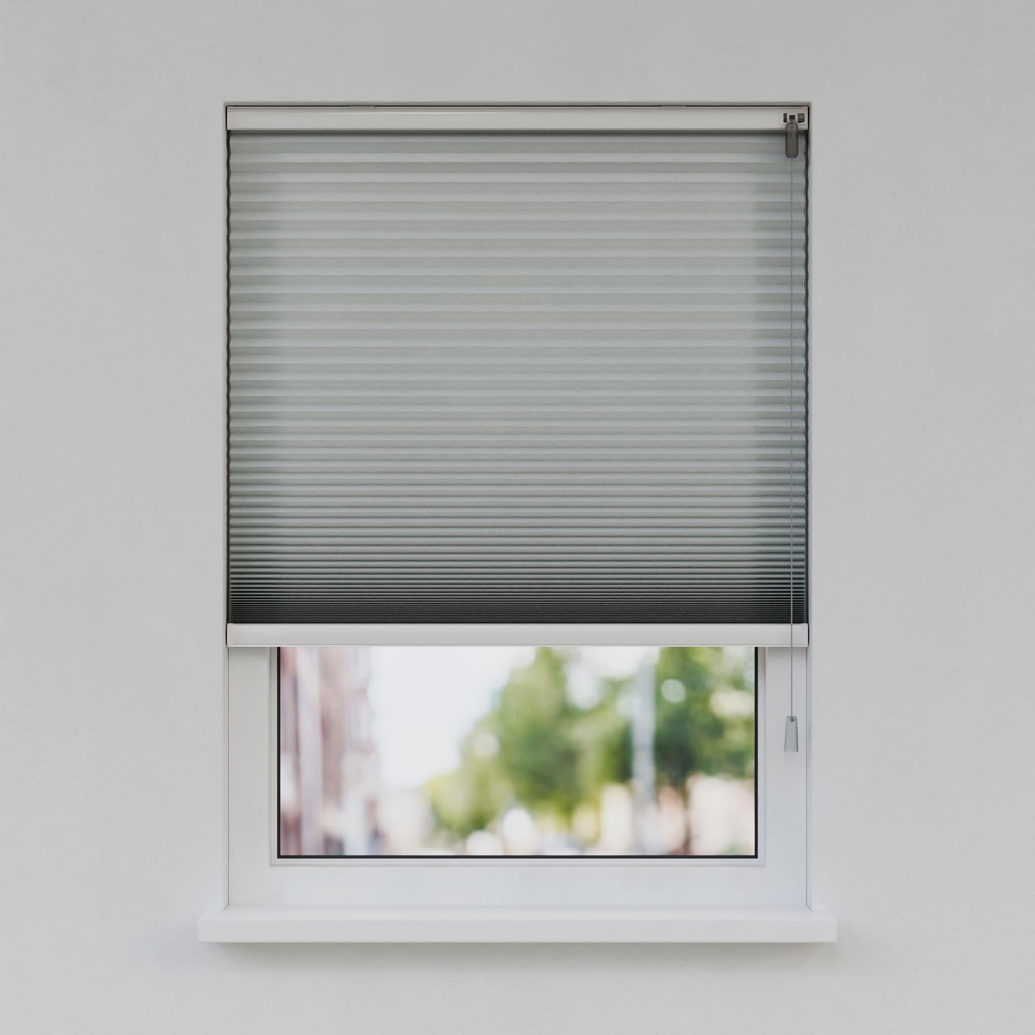 Plisségordijn Standaard Raam - Lichtdoorlatend - Muisgrijs