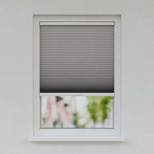 Honingraat Plisségordijn - Ingespannen - Beigegrijs