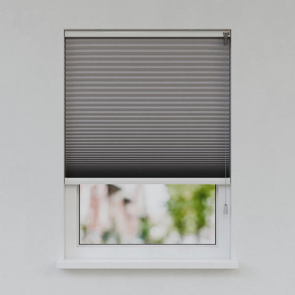 Honingraat Plisségordijn - Vrijhangend - Platinagrijs