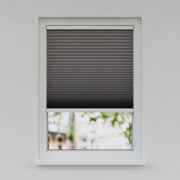 Honingraat Plisségordijn - Ingespannen - Bazaltgrijs