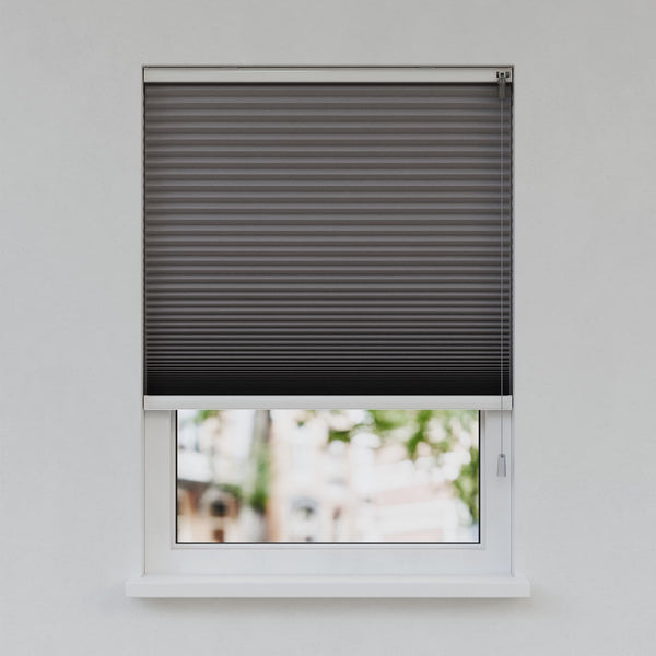 Honingraat Plisségordijn - Vrijhangend - Bazaltgrijs