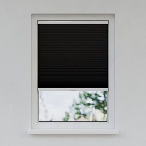 Honingraat Plisségordijn - Ingespannen - Verkeerszwart