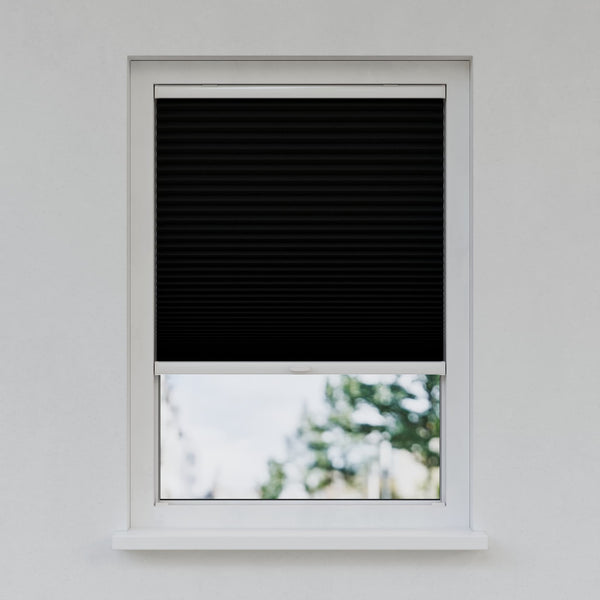 Honingraat Plisségordijn - Ingespannen - Inktzwart