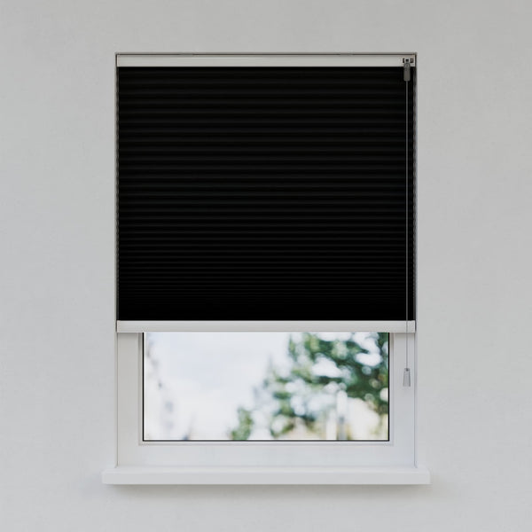 Honingraat Plisségordijn - Vrijhangend - Inktzwart