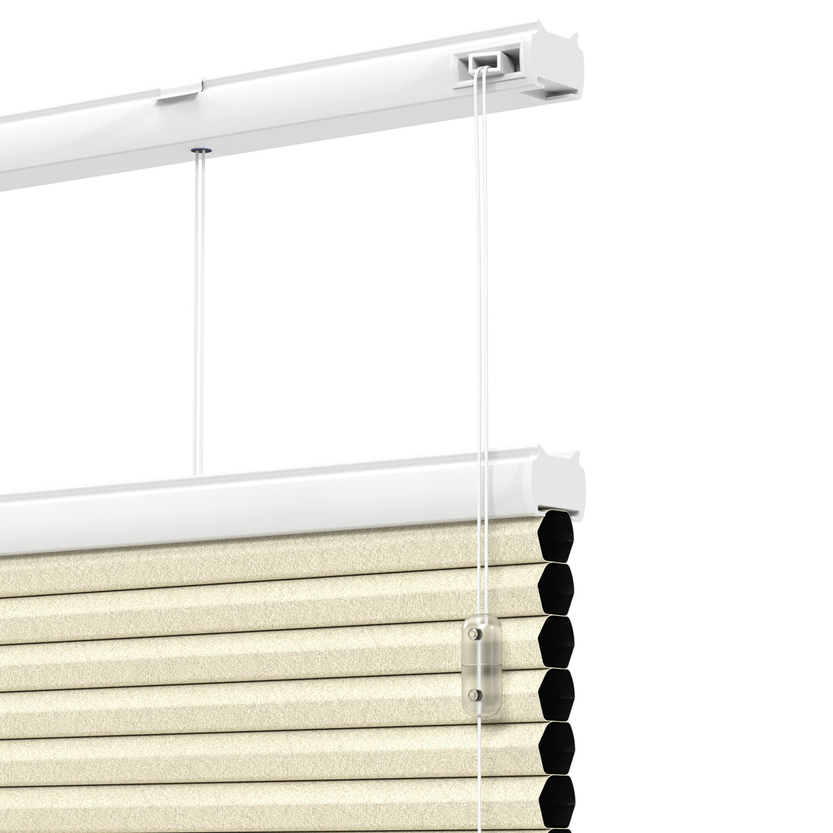 Plisségordijn Standaard Raam - Verduisterend - Honingbeige Duo