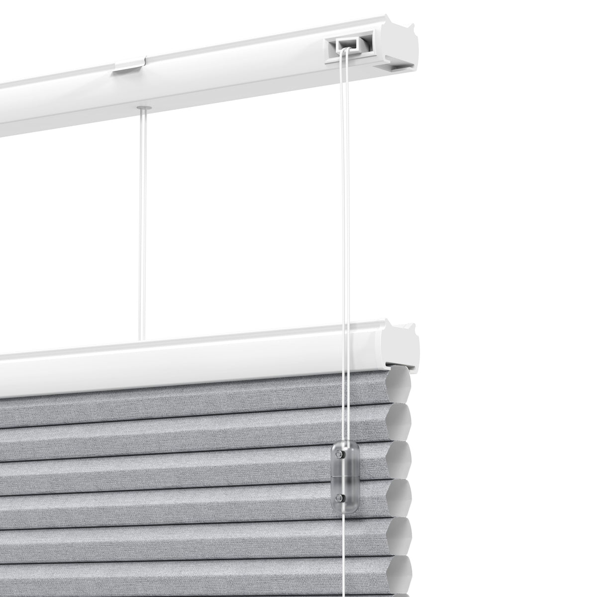 Plisségordijn Standaard Raam - Lichtdoorlatend - Lichtgrijs