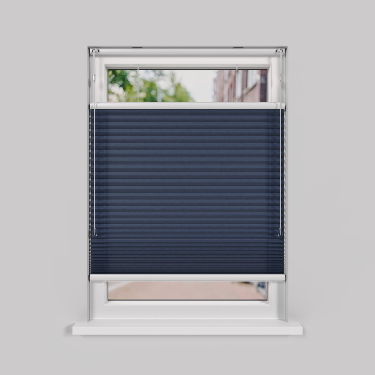 Plisségordijn Standaard Raam - Lichtdoorlatend - Oceaanblauw