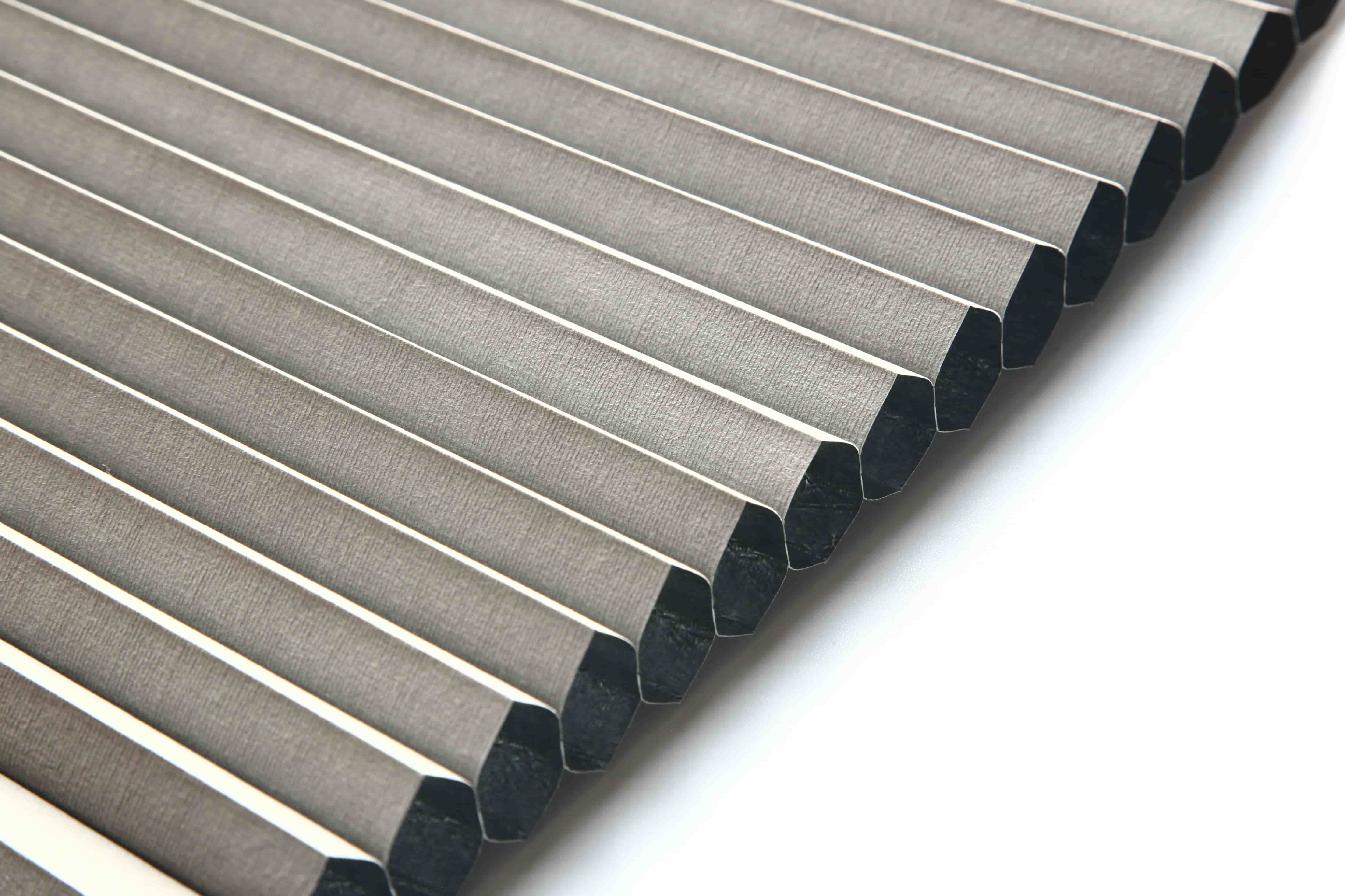 Plisségordijn Draaikiepraam - Verduisterend - Zandsteen